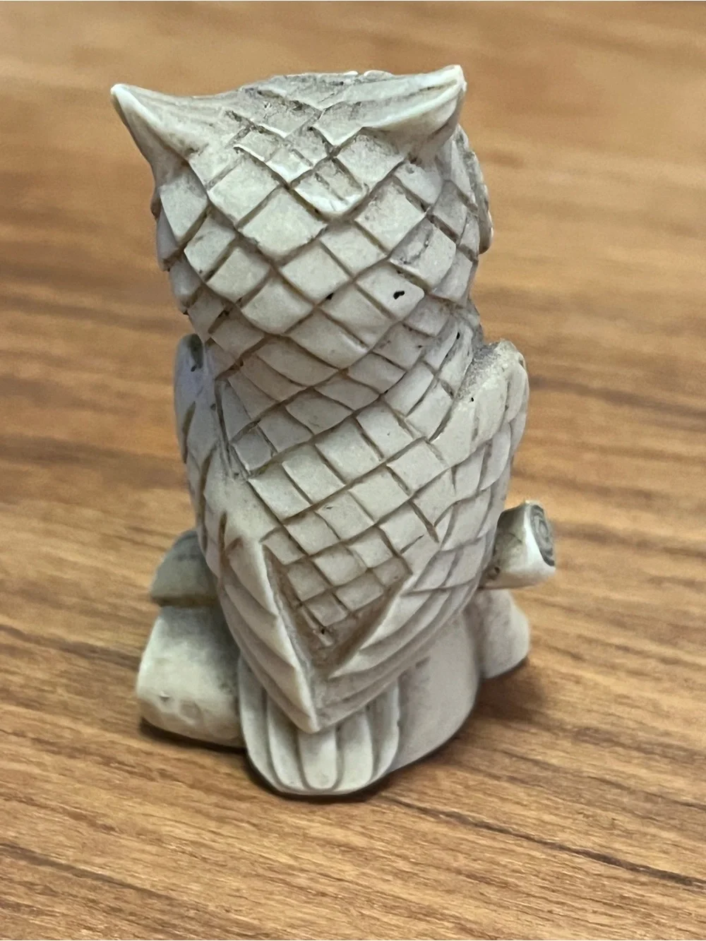 Handcrafted Owl Figurine - Cream Decorative Accent - Made in Italy
